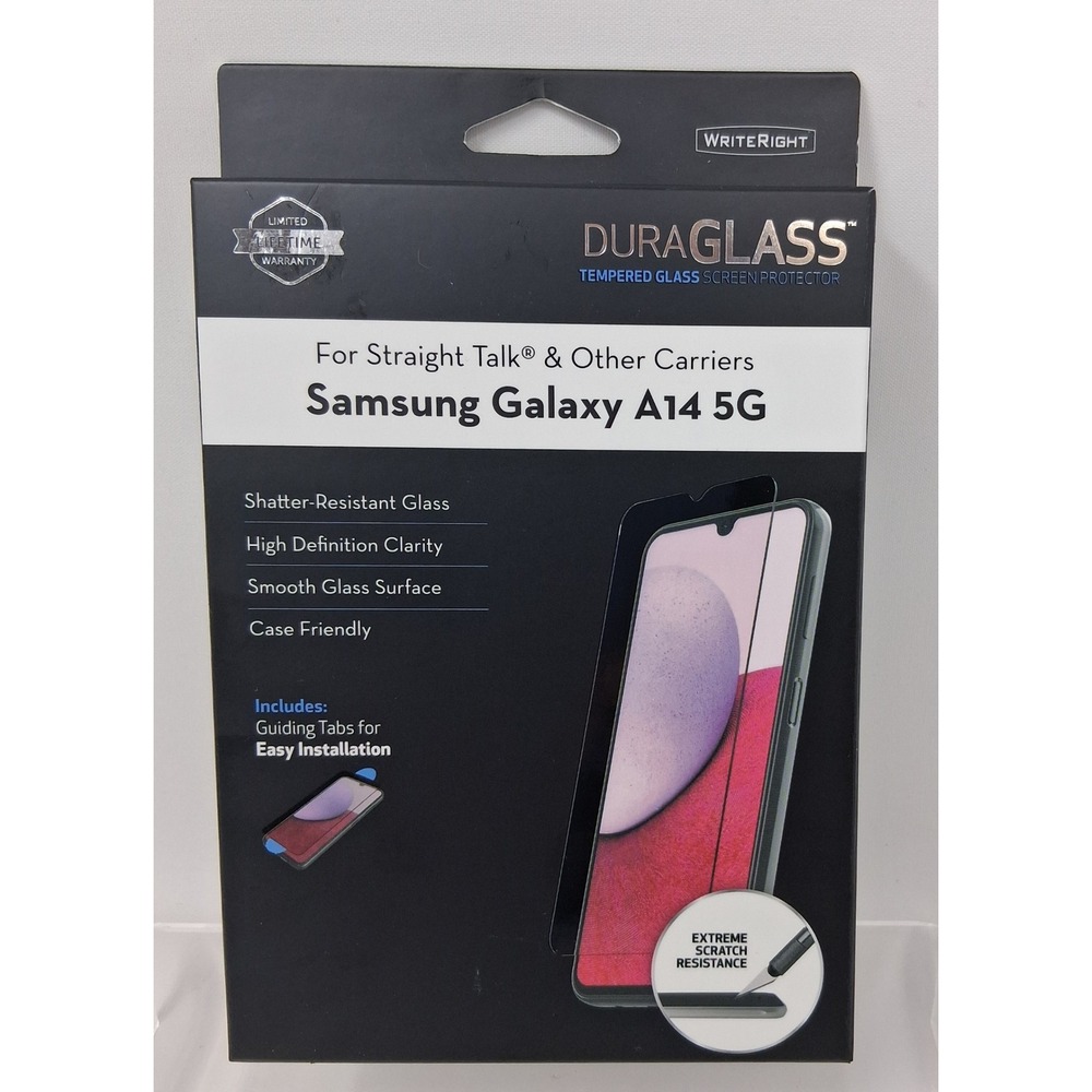 WriterRight DuraGlass Tempered Glass Screen Protector Samsung Galaxy A14 5G
